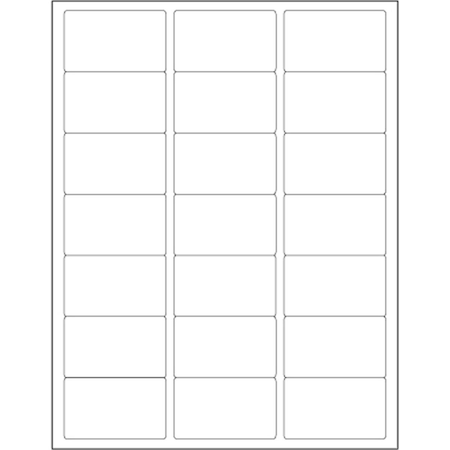 Bondad 2.5 x 1.5 in. White Rectangle Laser Labels, 2100PK BO2822219